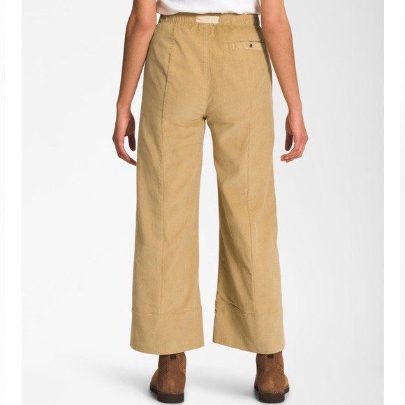 North Face Women's Cord Easy Pants Corduroy Wide Leg Crop Ponderosa Green Large - Picture 4 of 16